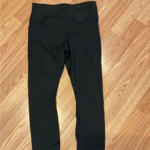 AVIA FULL LENGTH COMPRESSION WORKOUT PANTS BLACK POCKETS S4-6 28x28